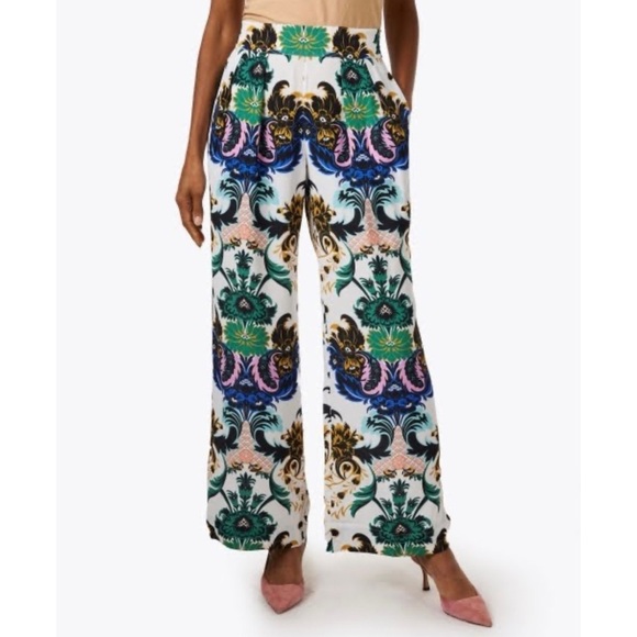 Figue Charlene White Multi Print Pant NEW - Picture 3 of 11